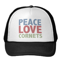 Peace Love Cornets Hats