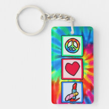 Peace, Love, Cosmetics Key Chain