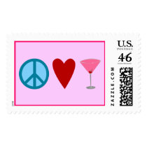 Peace, Love, Cosmopolitan postage