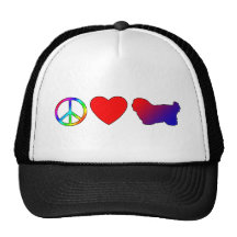 Peace Love Coton de Tulears Mesh Hats