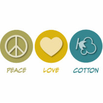 Peace Love Cotton photo sculptures