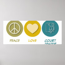 Peace Love Court Jester Posters