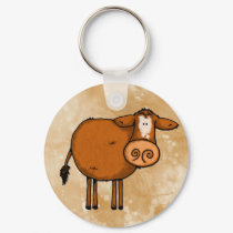 peace love cow keychains