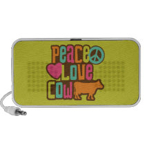 Peace Love Cow Notebook Speakers