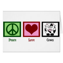 Peace Love Cows Cards