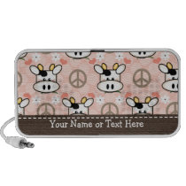 Peace Love Cows Portable Doodle Speaker Personaliz