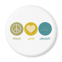 Peace Love Cricket magnets