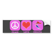 Peace Love Croatia bumper stickers