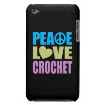 Peace Love Crochet Barely There iPod Cover