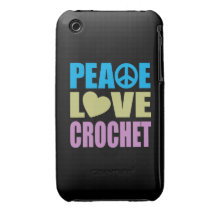 Peace Love Crochet Case-Mate iPhone 3 Case