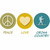 Peace Love Cross Country Skiing photo sculptures