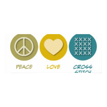 Peace Love Cross-stitch posters