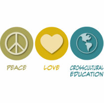 Peace Love Crosscultural Education photo sculptures