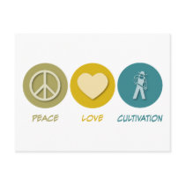 Peace Love Cultivation postcards by 1000suns Peace Love Cultivation postcards