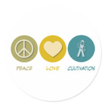 Peace Love Cultivation stickers by 1000suns Peace Love Cultivation stickers