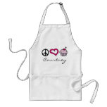 Peace, Love & Cupcakes! Add Your Name! Apron