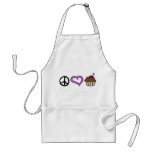 Peace, Love & Cupcakes! Apron -Purple