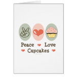 Peace Love Cupcakes Greeting Card
