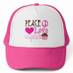 Peace, Love, Cupcakes Mesh Hat