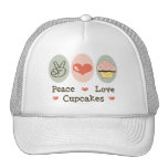 Peace Love Cupcakes Hat