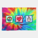 Peace, Love, Cupcakes Kitchen Towels