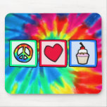 Peace, Love, Cupcakes Mousepad