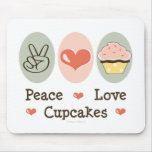 Peace Love Cupcakes Mousepad