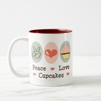 Peace Love Cupcakes Mug mug