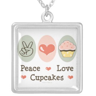 Peace Love Cupcakes Necklace necklace
