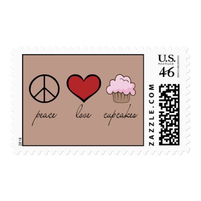 Peace Love Cupcakes Stamps by EverAfter