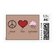 Peace Love Cupcakes postage