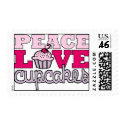 Peace, Love & Cupcakes! Postage stamp