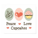Peace Love Cupcakes Poster posters