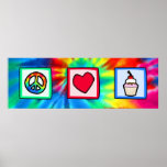 Peace, Love, Cupcakes Print