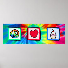 Peace, Love, Cupcakes Print