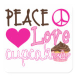 Peace, Love, Cupcakes stickers