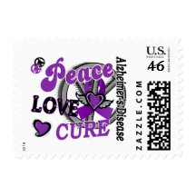 Peace Love Cure 2 Alzheimer's Disease Stamps