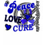 Peace Love Cure 2 Ankylosing Spondylitis T-shirts