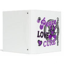 Peace Love Cure 2 Chiari Malformation Vinyl Binder