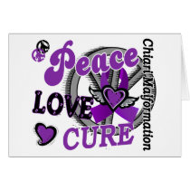 Peace Love Cure 2 Chiari Malformation Card