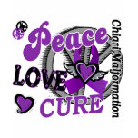 Peace Love Cure 2 Chiari Malformation t-shirts