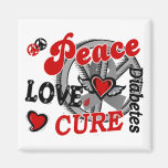Peace Love Cure 2 Diabetes Fridge Magnet