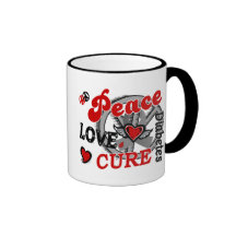 Peace Love Cure 2 Diabetes Mugs