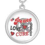 Peace Love Cure 2 Diabetes Necklace
