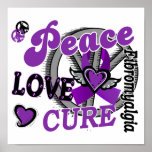 Peace Love Cure 2 Fibromyalgia Posters