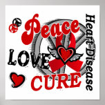 Peace Love Cure 2 Heart Disease Print