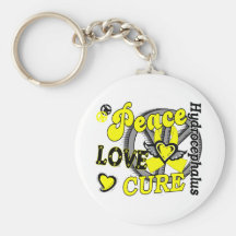 Peace Love Cure 2 Hydrocephalus Keychain