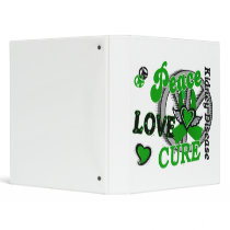 Peace Love Cure 2 Kidney Disease 3 Ring Binders