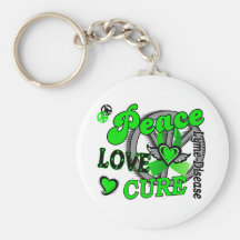 Peace Love Cure 2 Lyme Disease Key Chains