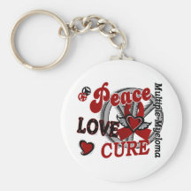 Peace Love Cure 2 Multiple Myeloma Keychain